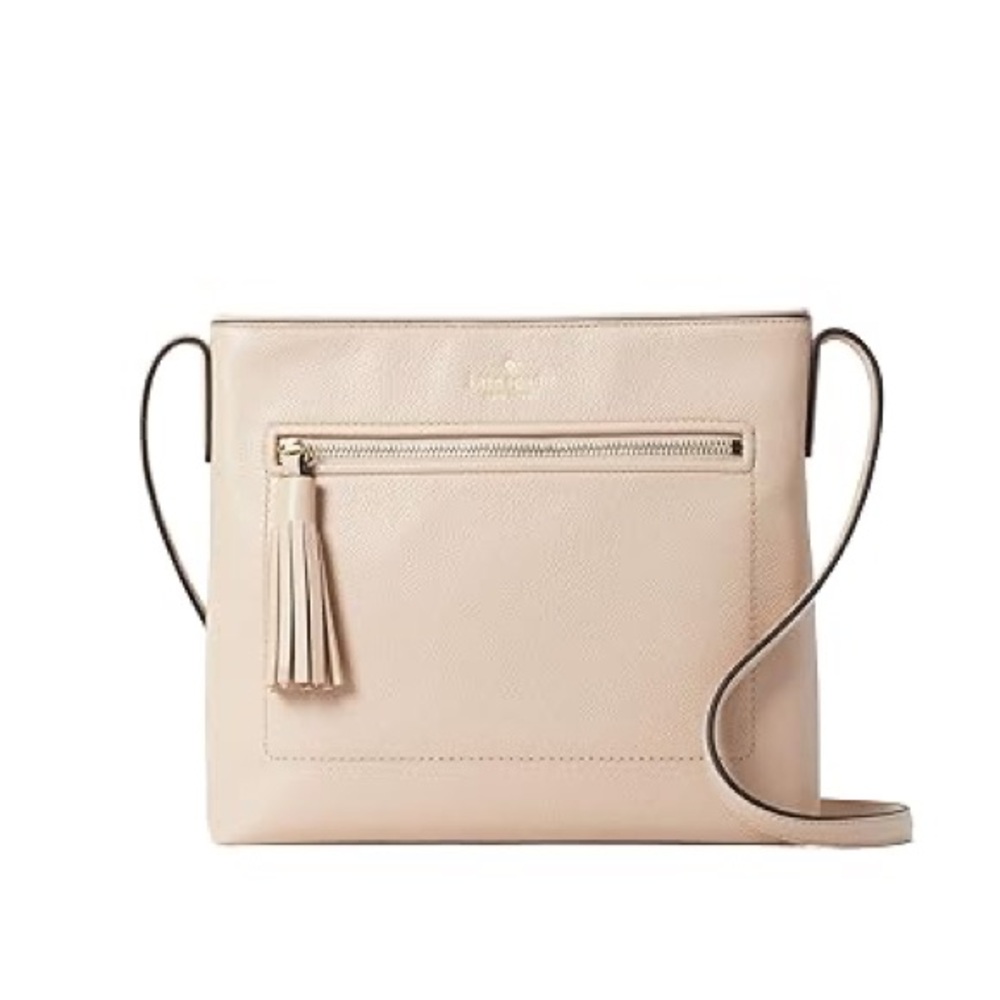 Kate Spade Chester Street Dessi Leather Crossbody Bag Purse  Warm Beige